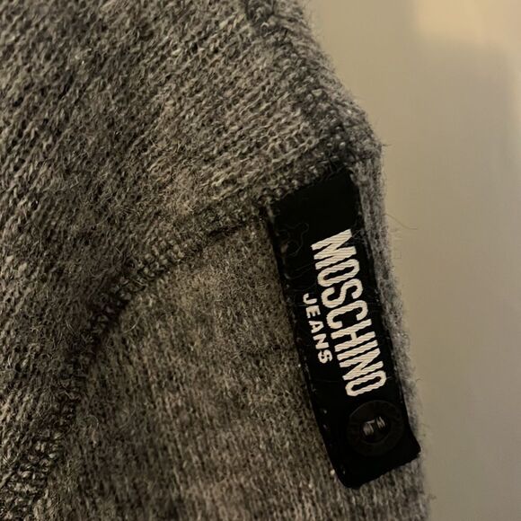 Moschino Gray Wool Blend Zipper Closure Hoodie - Picture 5 of 10